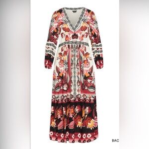 City Chic Malia dress, long sleeves, fully lined, NWT